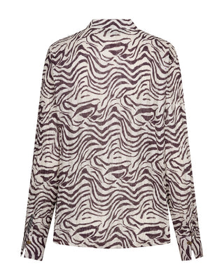Red Button Zebra Blouse