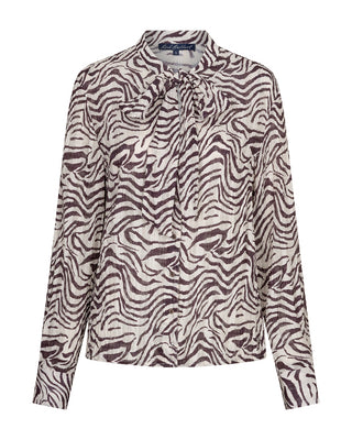 Red Button Zebra Blouse