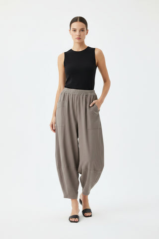 Sasa Barrel Leg Cotton Trousers