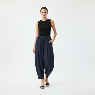 Sasa Barrel Leg Cotton Trousers