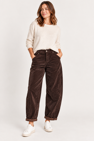 Sasa Barrel Leg Cord Trousers