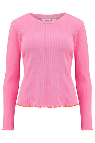 Sugarhill Brighton Lena Ribbed Long Sleeve Jersey Top