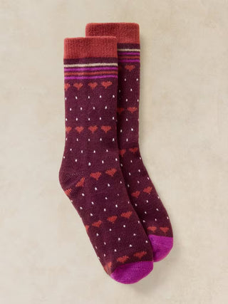 White Stuff Heart Cabin Sock