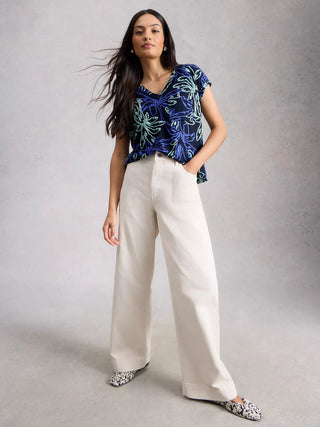 White Stuff Iris Linen T-Shirt