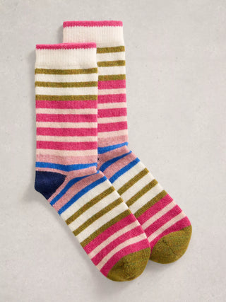 White Stuff Rainbow Stripe Wool Socks