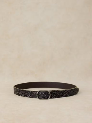 White Stuff Animal Print Reversible Leather Belt