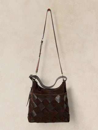 White Stuff Sophia Leather Weave Crossbody Bag