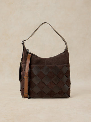 White Stuff Sophia Leather Weave Crossbody Bag