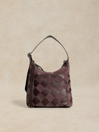 White Stuff Sophia Leather Weave Crossbody Bag