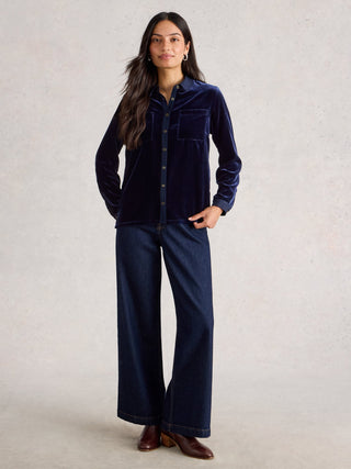 White Stuff Sophie Velvet Shirt