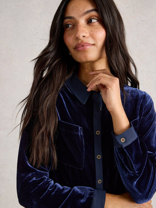 White Stuff Sophie Velvet Shirt