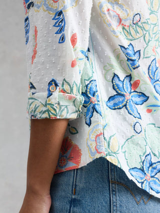 White Stuff Sophie Organic Cotton Printed Shirt