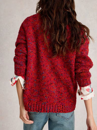 White Stuff Texture V-Neck Jumper