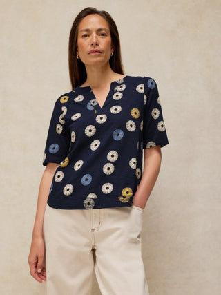 White Stuff Weaver Notch Neck T-Shirt