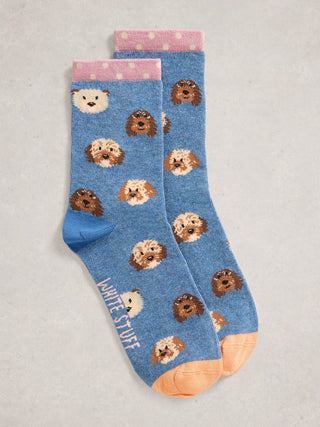 White Stuff Dog Novelty Socks