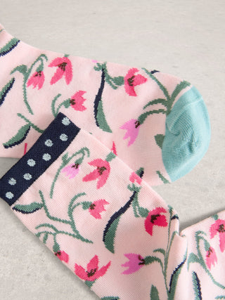 White Stuff Floral Ankle Sock