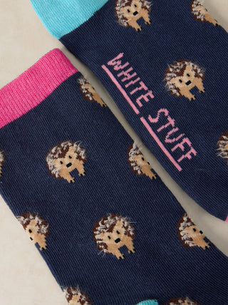 White Stuff Fluffy Hedgehog Socks