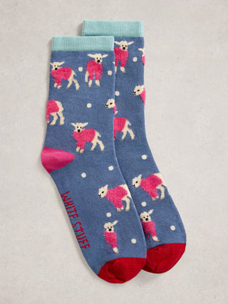 White Stuff Fluffy Sheep Ankle Socks