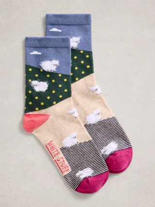 White Stuff Fluffy Sheep Ankle Socks