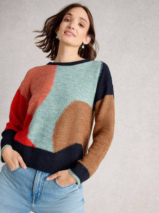 White Stuff Freya Abstract Jumper