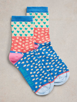 White Stuff Heart Spot Ankle Socks