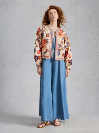 White Stuff Jolie Embroidered Jacket