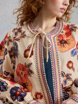 White Stuff Jolie Embroidered Jacket