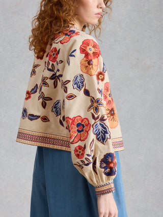 White Stuff Jolie Embroidered Jacket