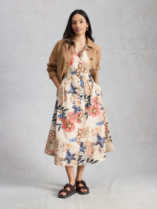 White Stuff Kate Button Through Midi Dress