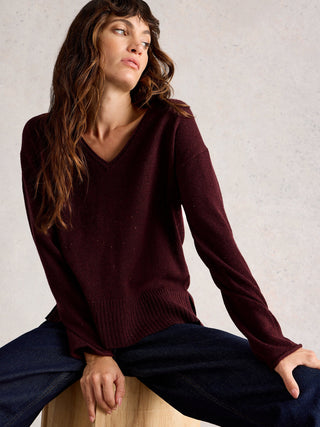 White Stuff Lily V-Neck Jumper