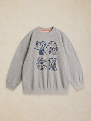 White Stuff Cleo Longline Graphic Sweater