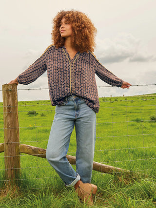 White Stuff Mabel Mixed Print Top