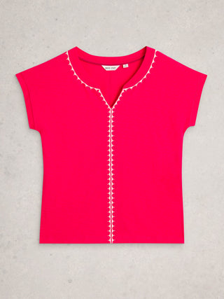 White Stuff Nelly Plain Embroidered T-Shirt