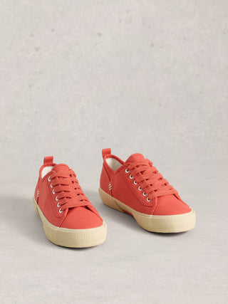 White Stuff Pippa Canvas Lace Up Trainer