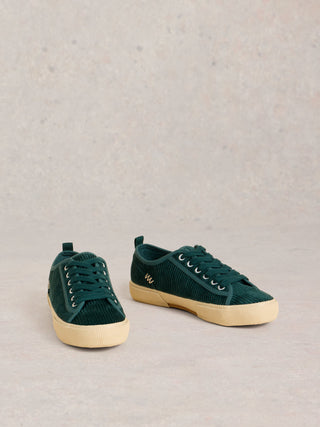 White Stuff Pippa Cord Lace Up Trainer