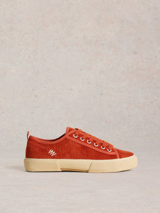White Stuff Pippa Cord Lace Up Trainer