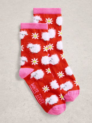 White Stuff Fluffy Sheep Ankle Socks