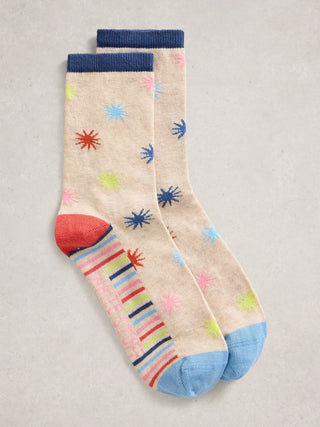 White Stuff Starburst Ankle Sock