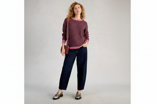 Plum Jumper on Model
