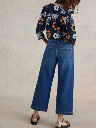 White Stuff Tia Wide Leg Crop Jean